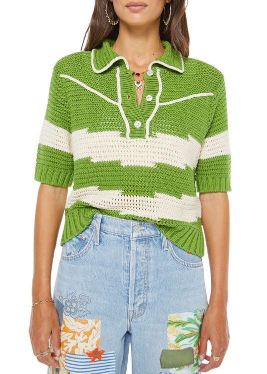 The Short Sleeve Raquette Top-Sweaters-Uniquities