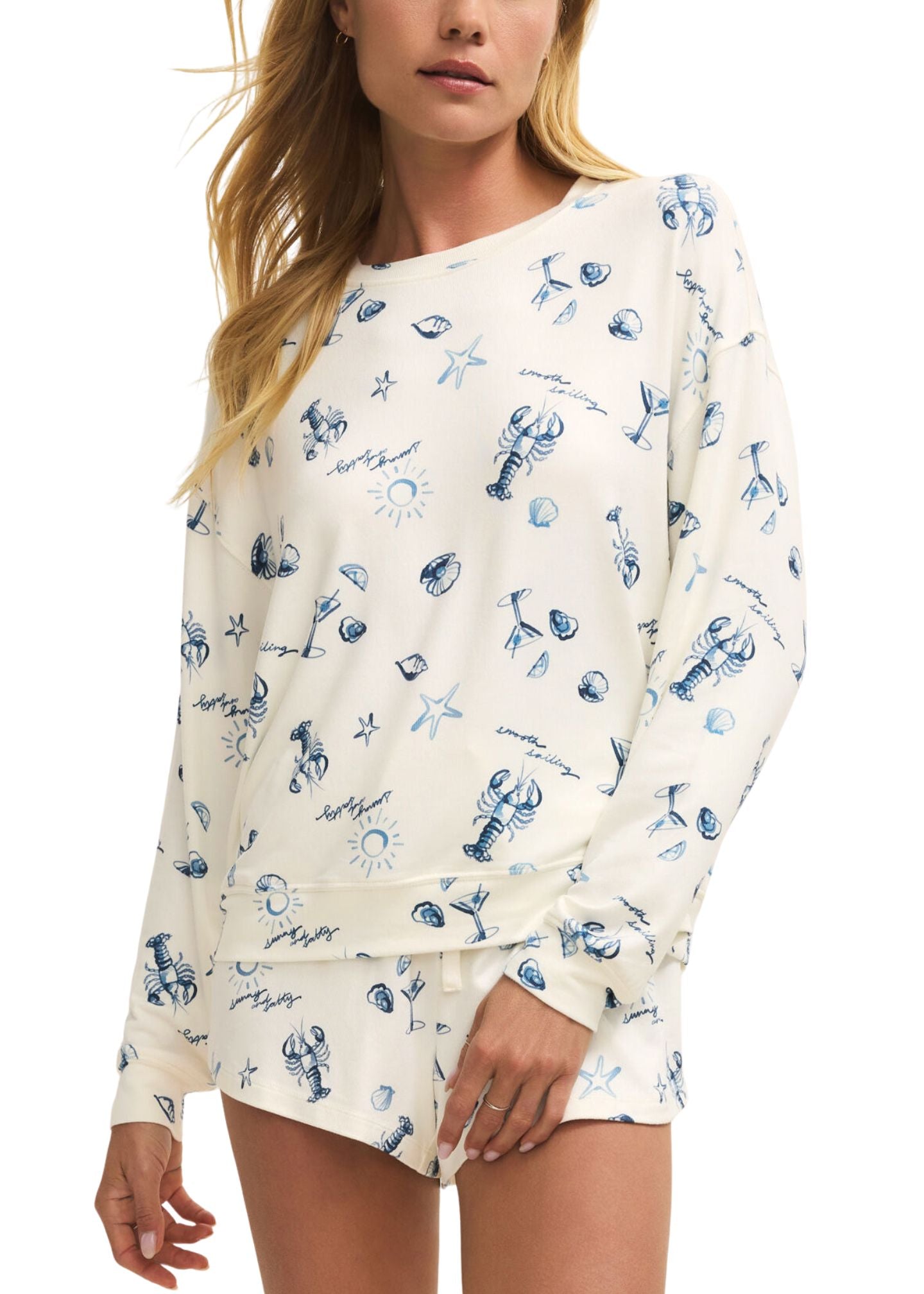 Lost At Sea Long Sleeve Top-Lounge-Uniquities