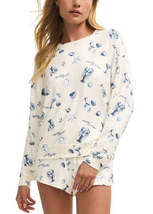 Lost At Sea Long Sleeve Top-Lounge-Uniquities