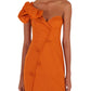 Orange Flower Mini Dress-Dresses-Uniquities