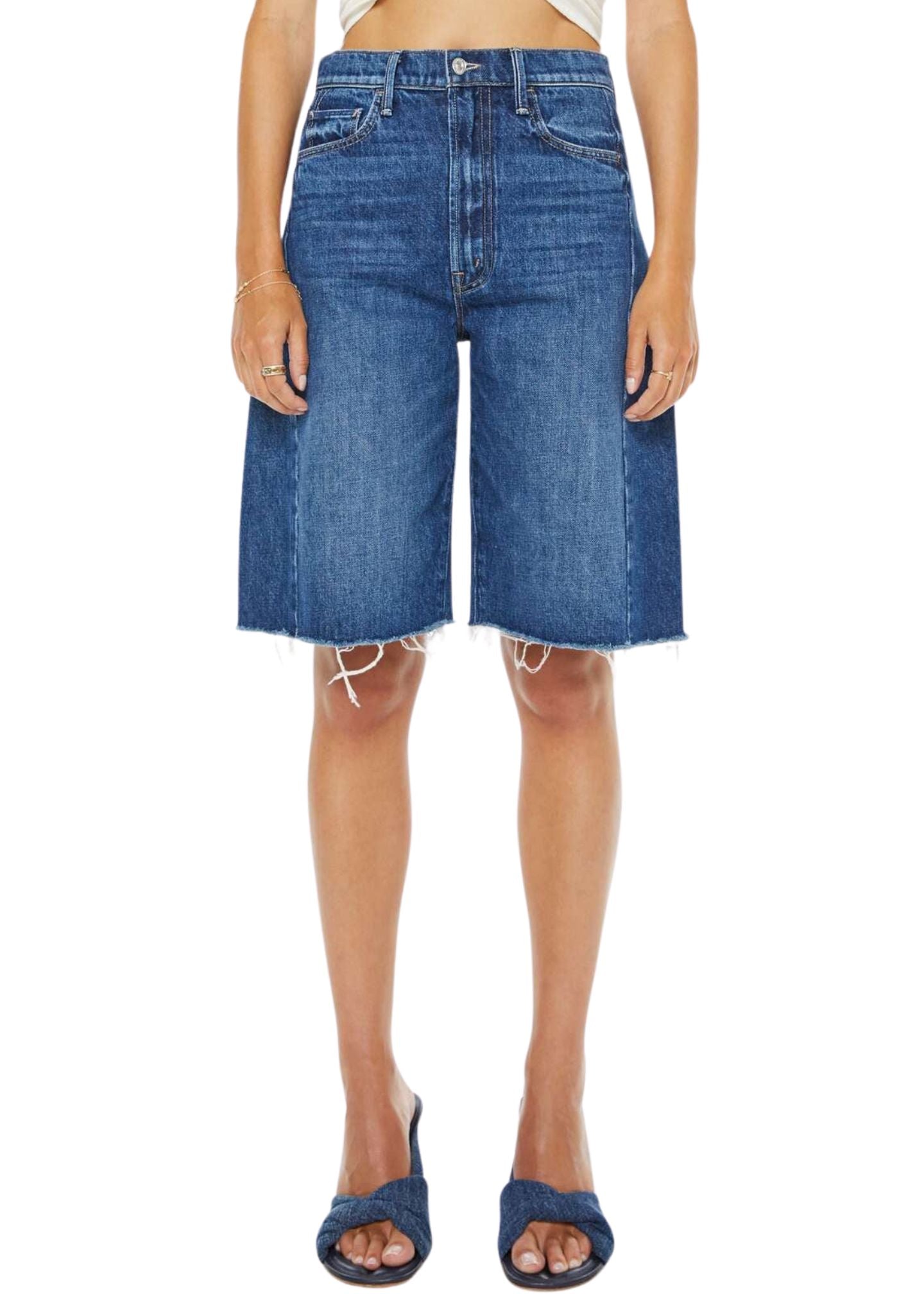 The Half Pipe Bermuda Fray-Denim-Uniquities