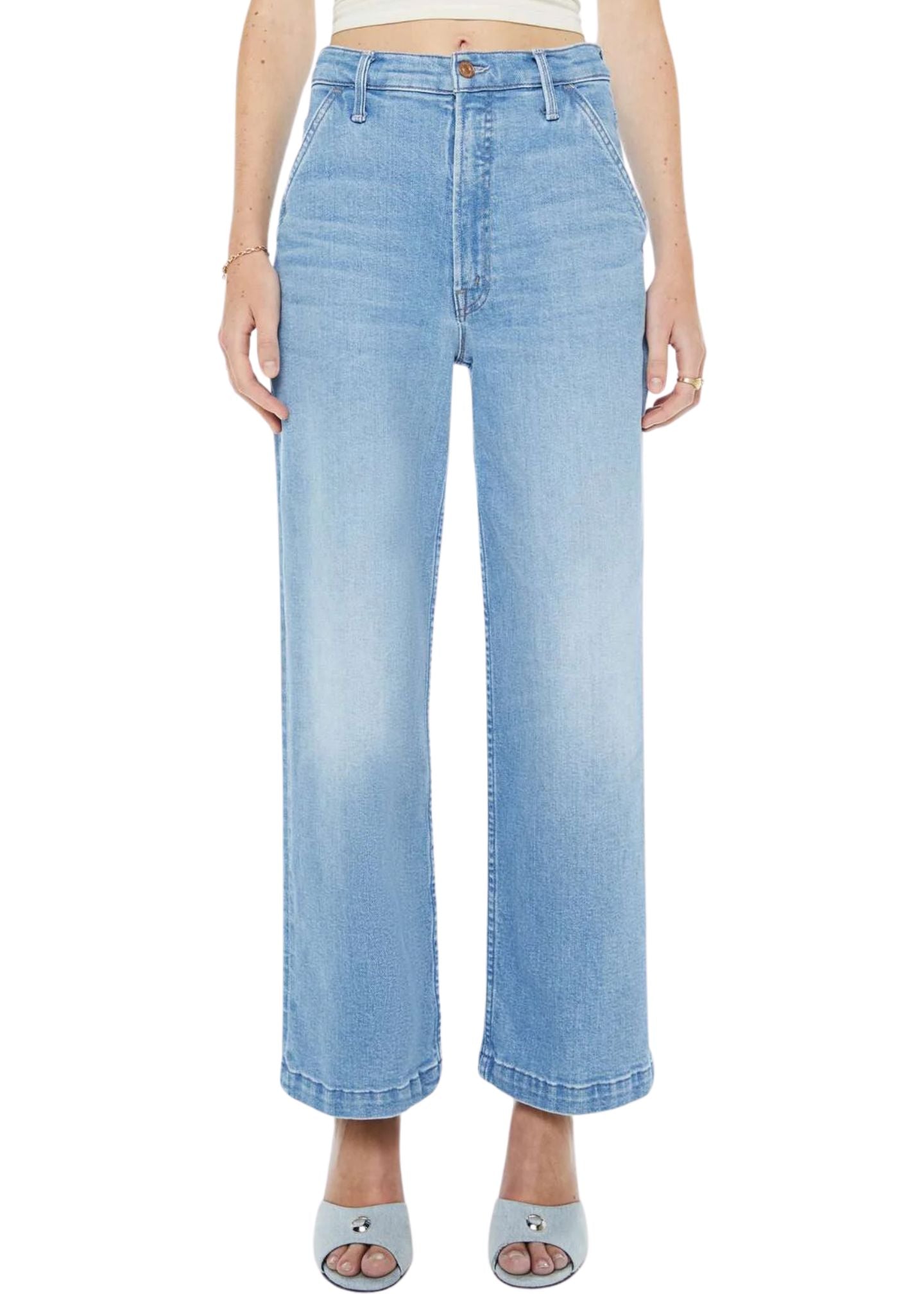 The Stud Finder Ankle Jeans-Denim-Uniquities
