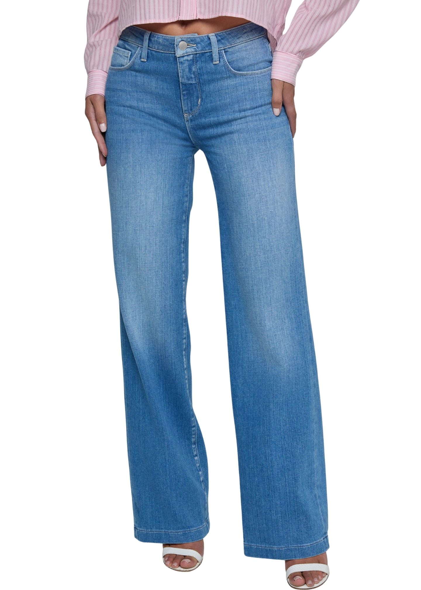 Clayton High Rise Wide Leg Jeans-Denim-Uniquities