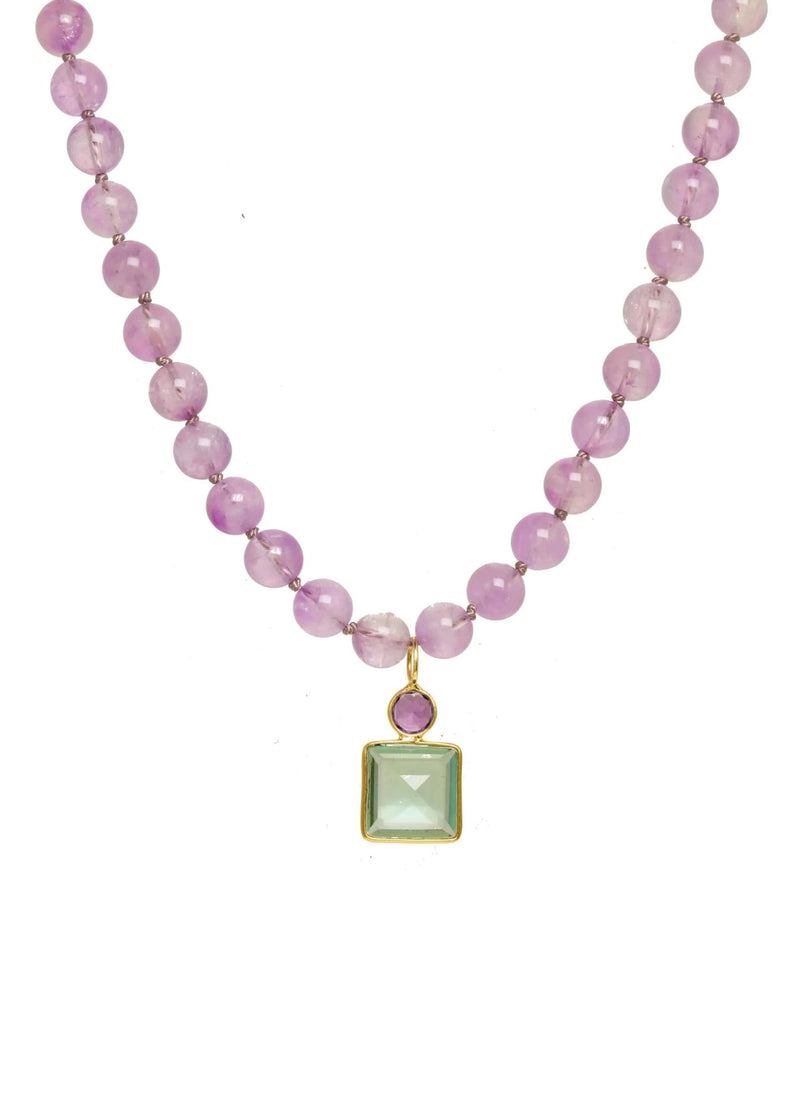 Amethyst/Quartz Necklace-Jewelry-Uniquities