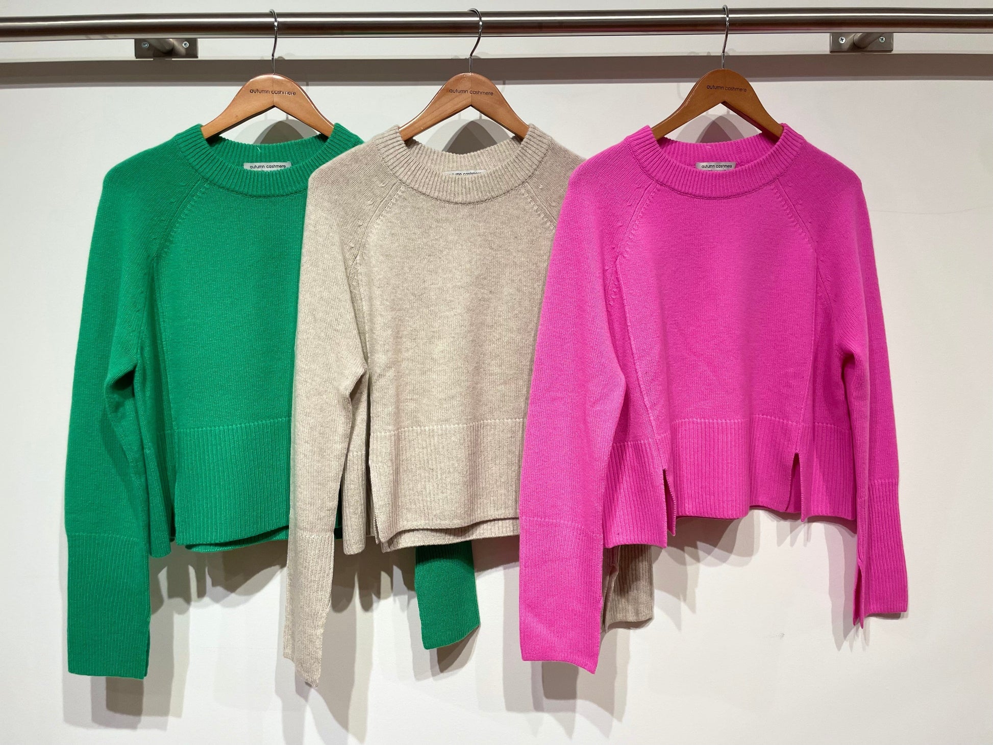Raglan Crew With Side Slits-Sweaters-Uniquities