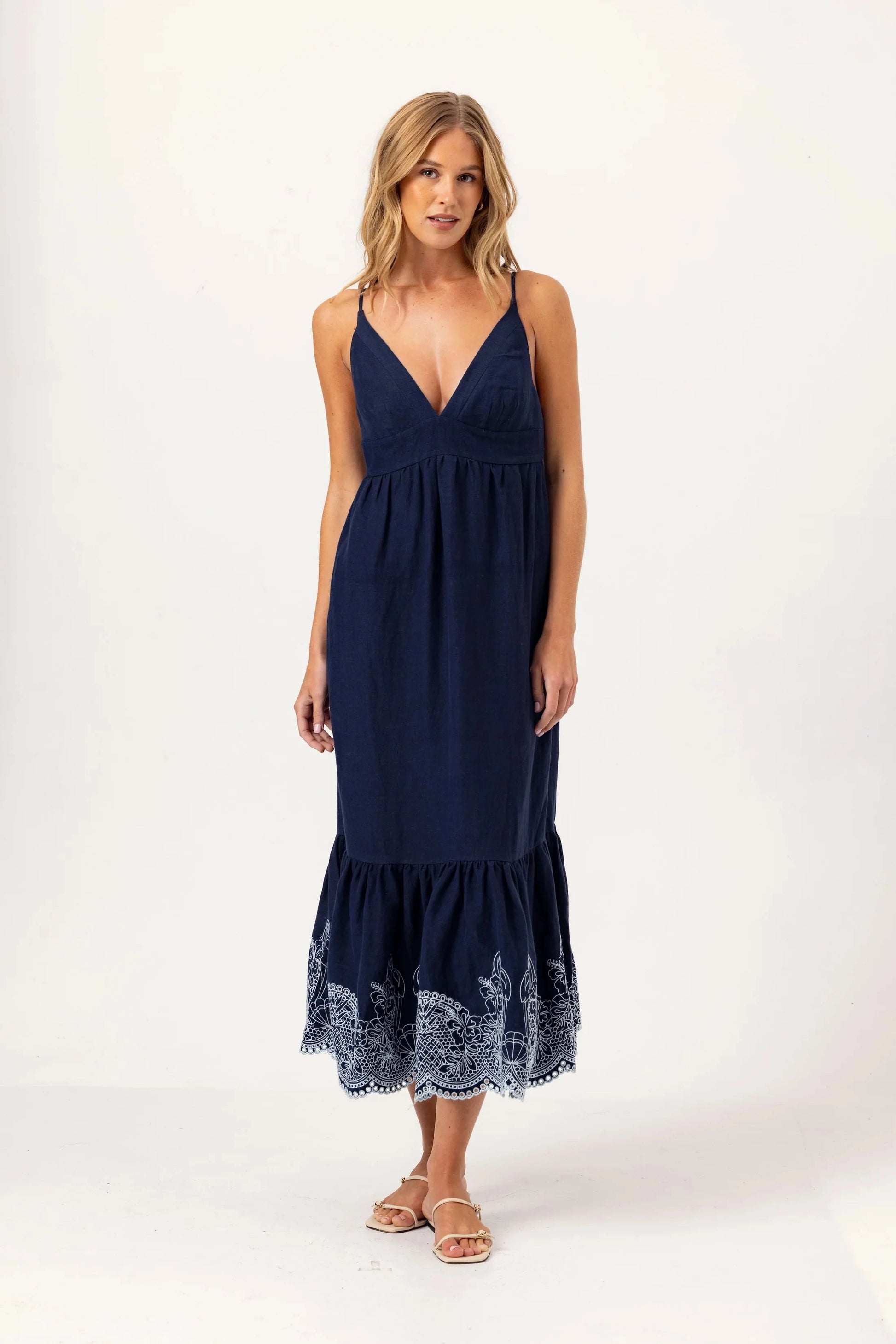 Embroidered Felton Dress  Uniquities
