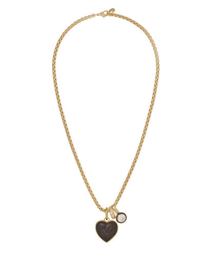 Mini Simple Wood Heart Necklace