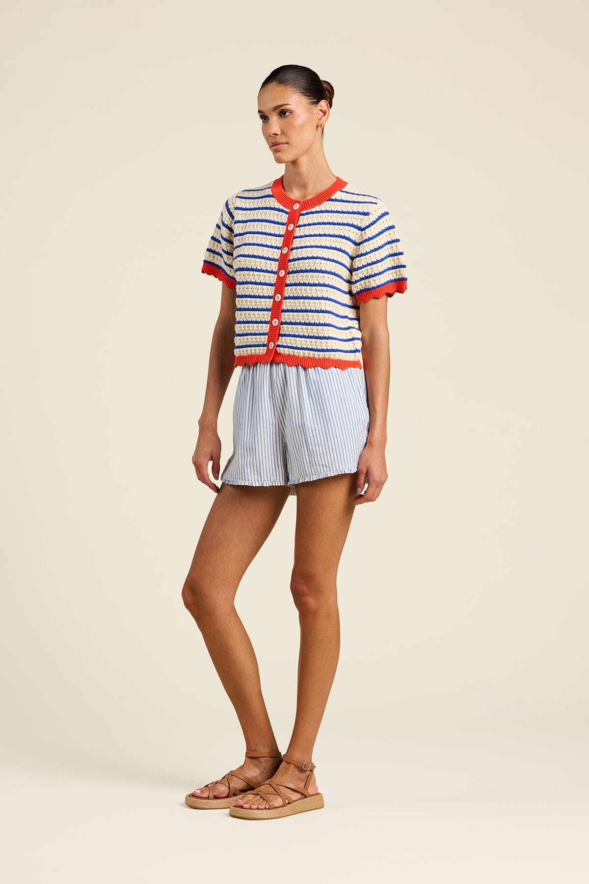 Aurora Short Sleeve Cardigan-Tops/Blouses-Uniquities