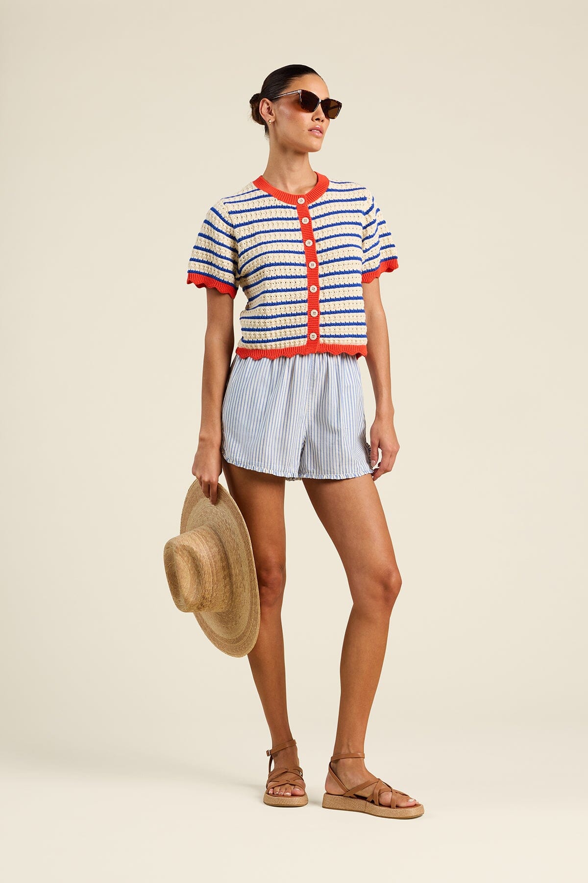 Aurora Short Sleeve Cardigan-Tops/Blouses-Uniquities