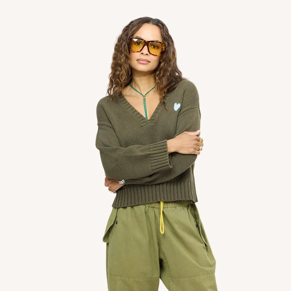 Saturday V Neck Sweater Sweaters Kerri Rosenthal 
