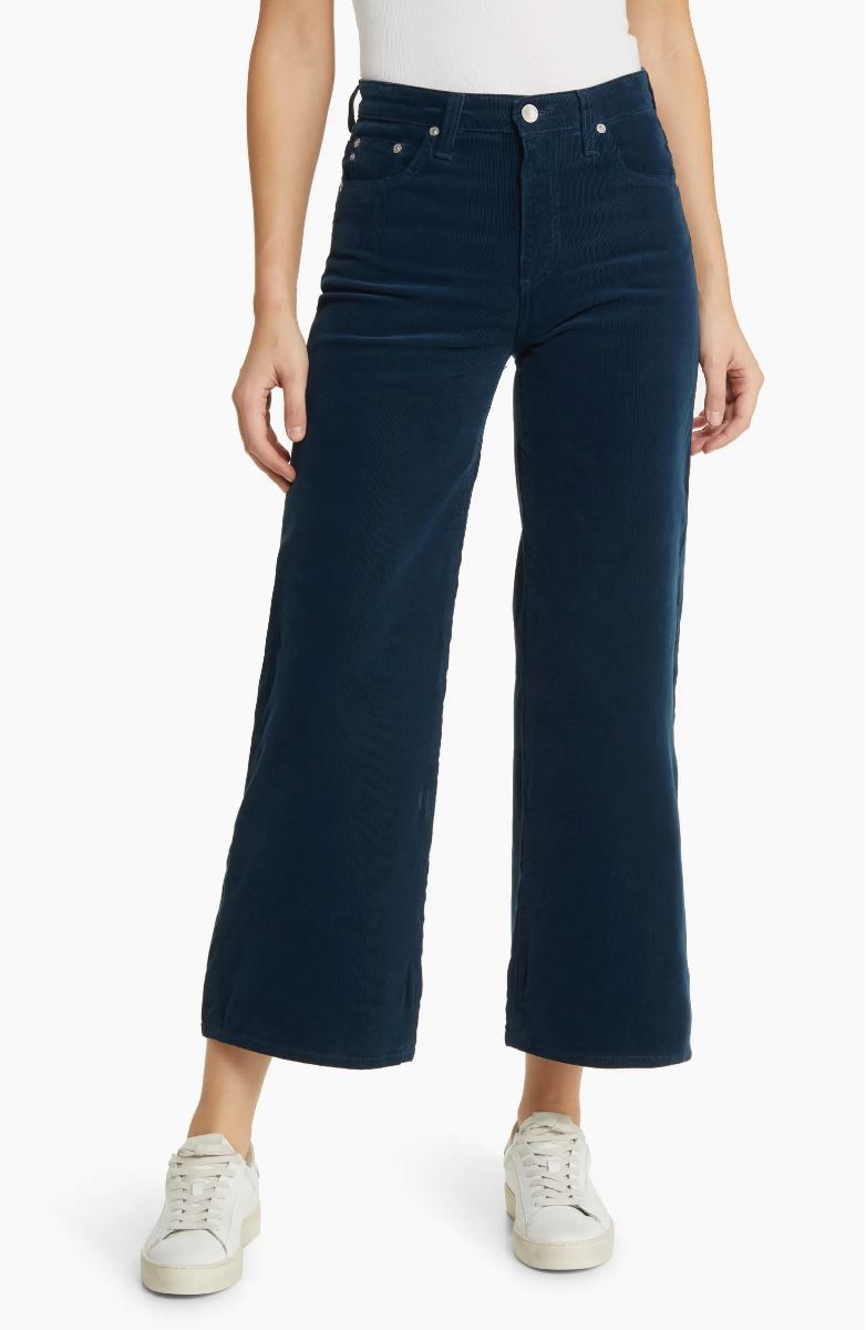 Saige Wide Leg Crop Jeans Velvet-Denim-Uniquities