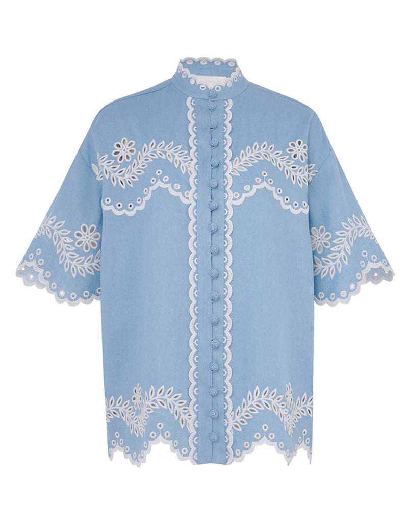 Junie Embroidered Shirt-Tops/Blouses-Uniquities