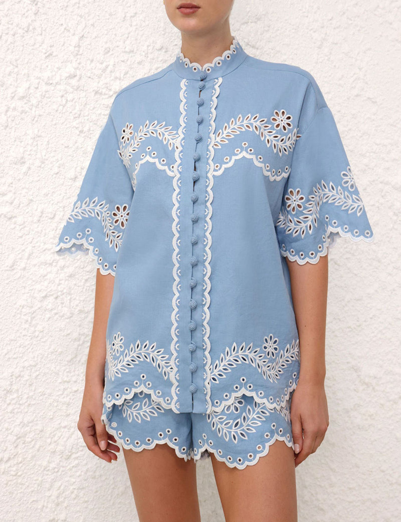 Junie Embroidered Shirt-Tops/Blouses-Uniquities