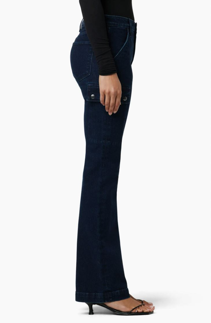 Frankie Cargo Bootcut Jeans in Dime-Denim-Uniquities