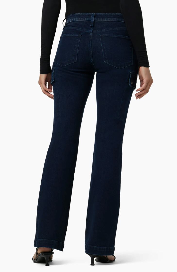 Frankie Cargo Bootcut Jeans in Dime-Denim-Uniquities