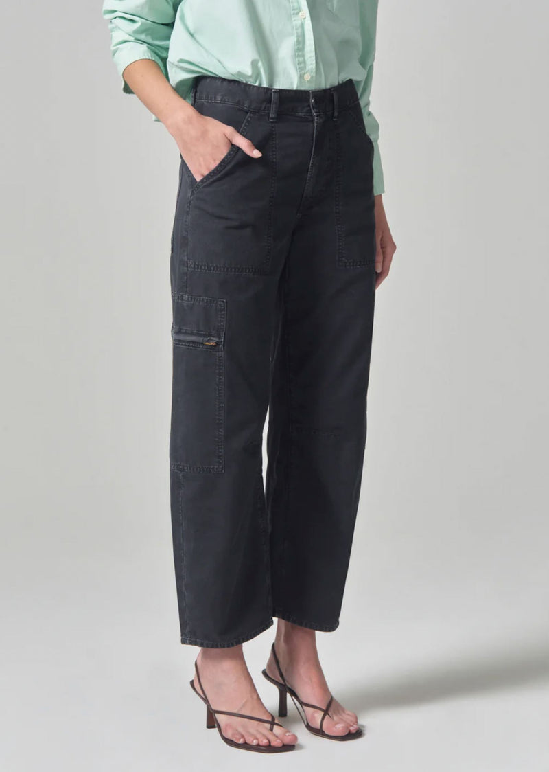 Marcelle Low Slung Cargo Jeans-Denim-Uniquities