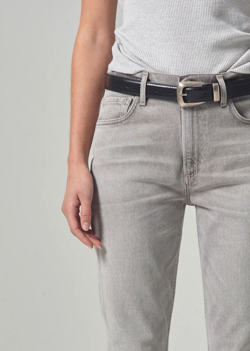 Isola Straight Crop Jeans in Quartz Grey-Denim-Uniquities