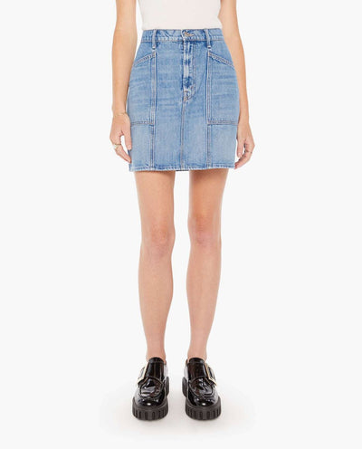 Lineup Swooner Mini Skirt-Denim-Uniquities
