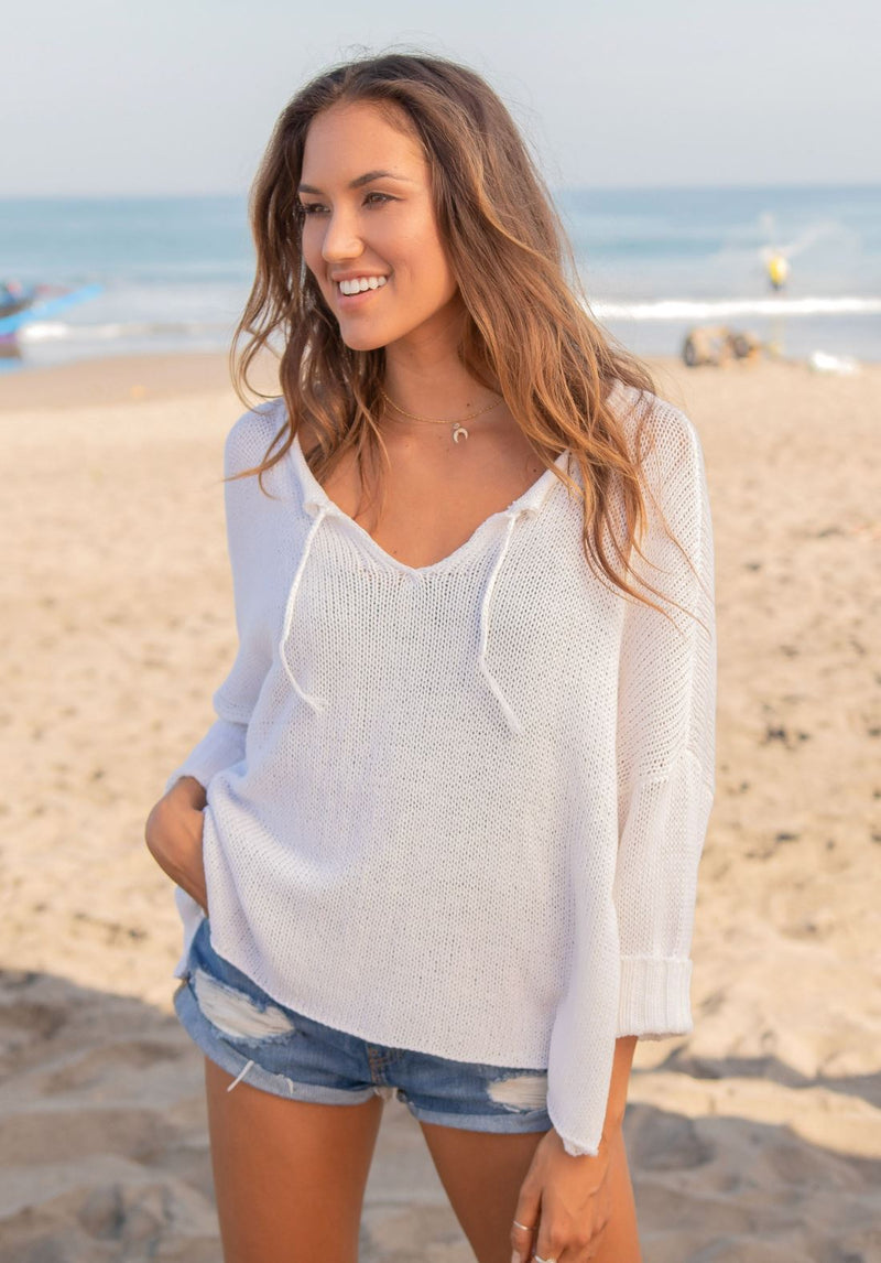 Cove Split Collar Top Cotton-Sweaters-Uniquities