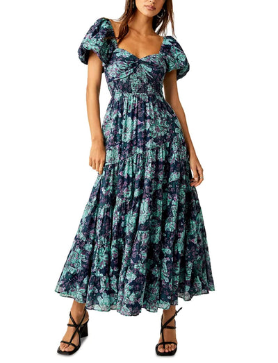 Short Sleeve Sundrenched Maxi Dress-Dresses-Uniquities