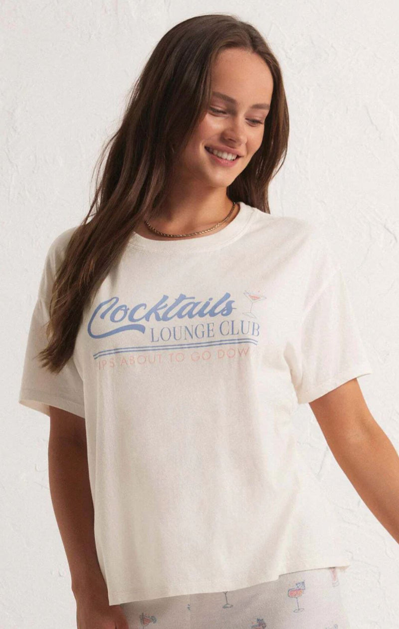 Cocktails Lounge Tee-Lounge-Uniquities
