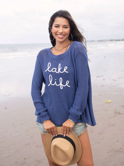 Lake Life Top Cotton-Sweaters-Uniquities