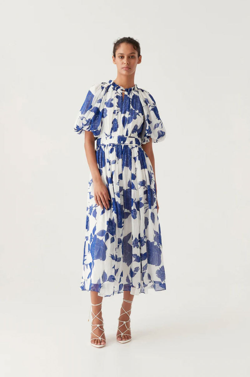 Elysium Blouson Midi Dress-Dresses-Uniquities