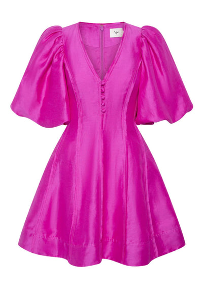 Dusk Puff Sleeve Mini Dress-Dresses-Uniquities