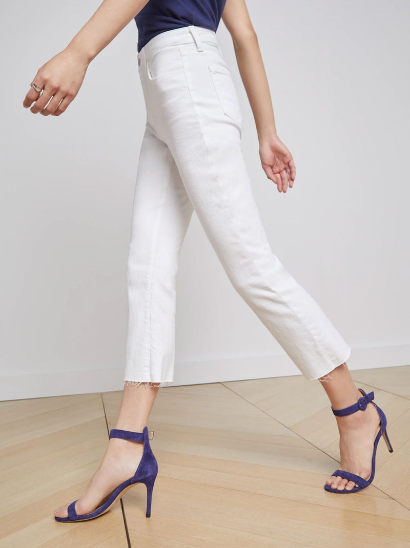 Kendra High Rise Crop Flare Jeans-Denim-Uniquities