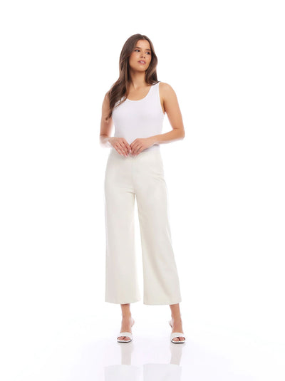 Faux Leather Cropped Pants-Bottoms-Uniquities