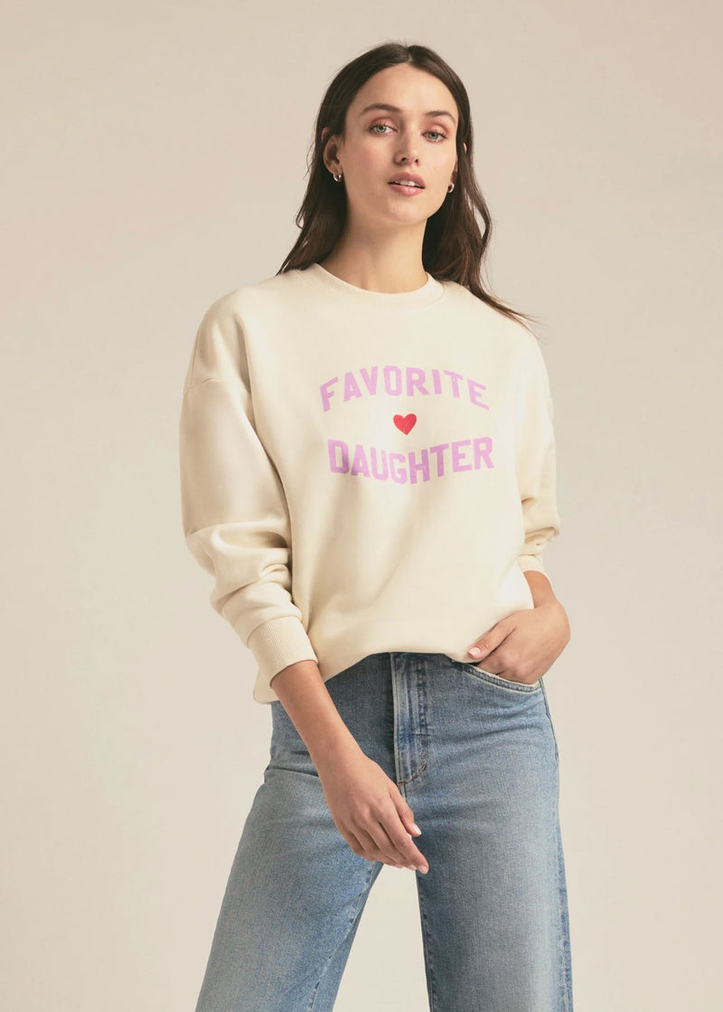 Favorite Daughter Heart Logo Sweatshirt-Lounge-Uniquities