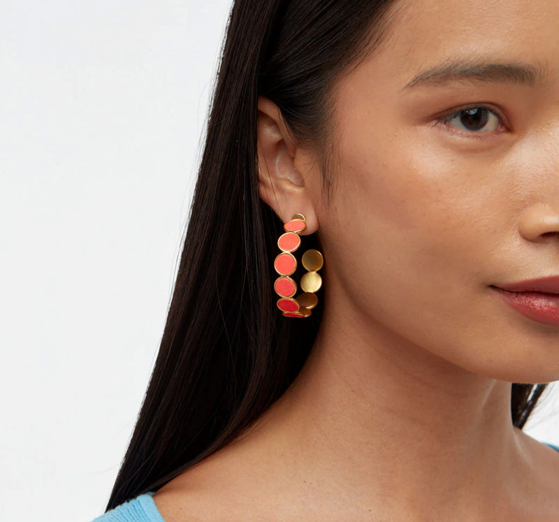 Page Multi Bezel Hoop Earrings-Jewelry-Uniquities