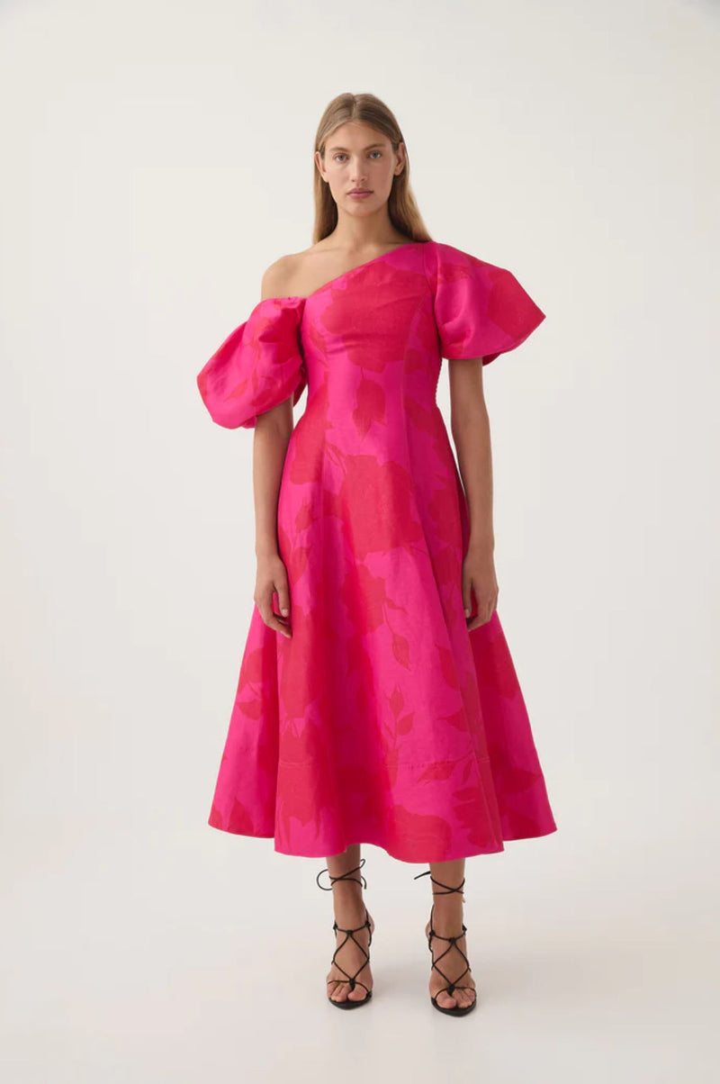 Arista Tulip Sleeve Midi Dress-Dresses-Uniquities