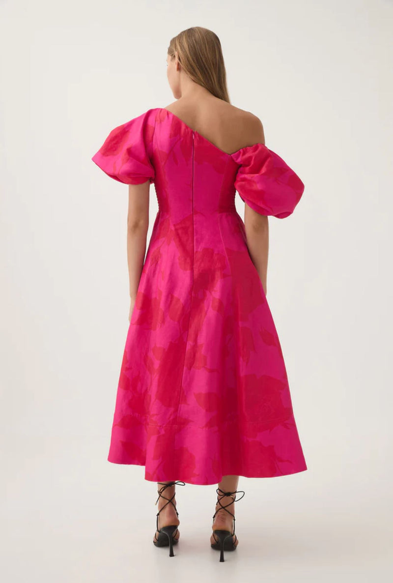 Arista Tulip Sleeve Midi Dress-Dresses-Uniquities
