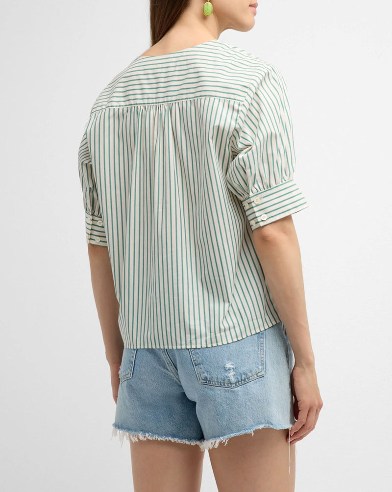 V-Neck Popover Top-Tops/Blouses-Uniquities