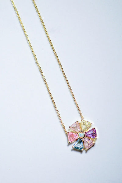 Psychedelic Flower Necklace Jewelry Native Gem 