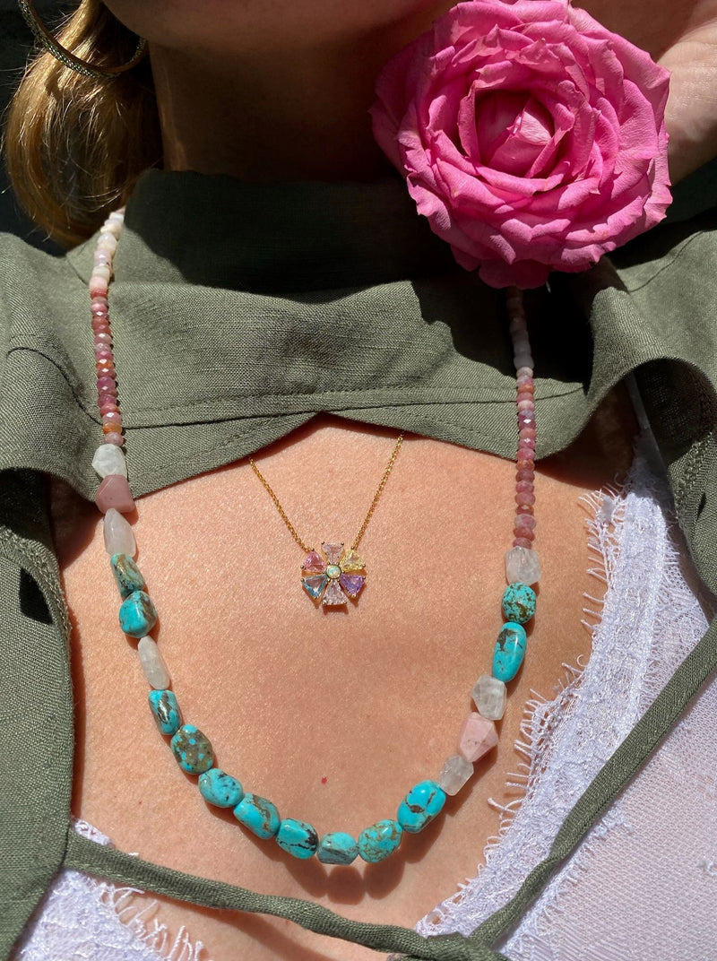 Psychedelic Flower Necklace-Jewelry-Uniquities
