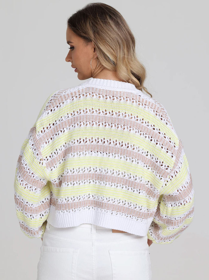Zoe Open Stitch Cardi-Sweaters-Uniquities