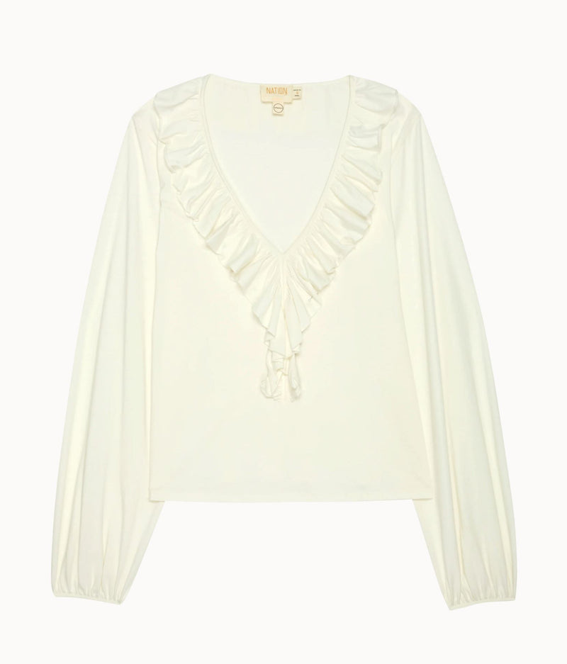 Giorgio Flounce Top-Tops/Blouses-Uniquities