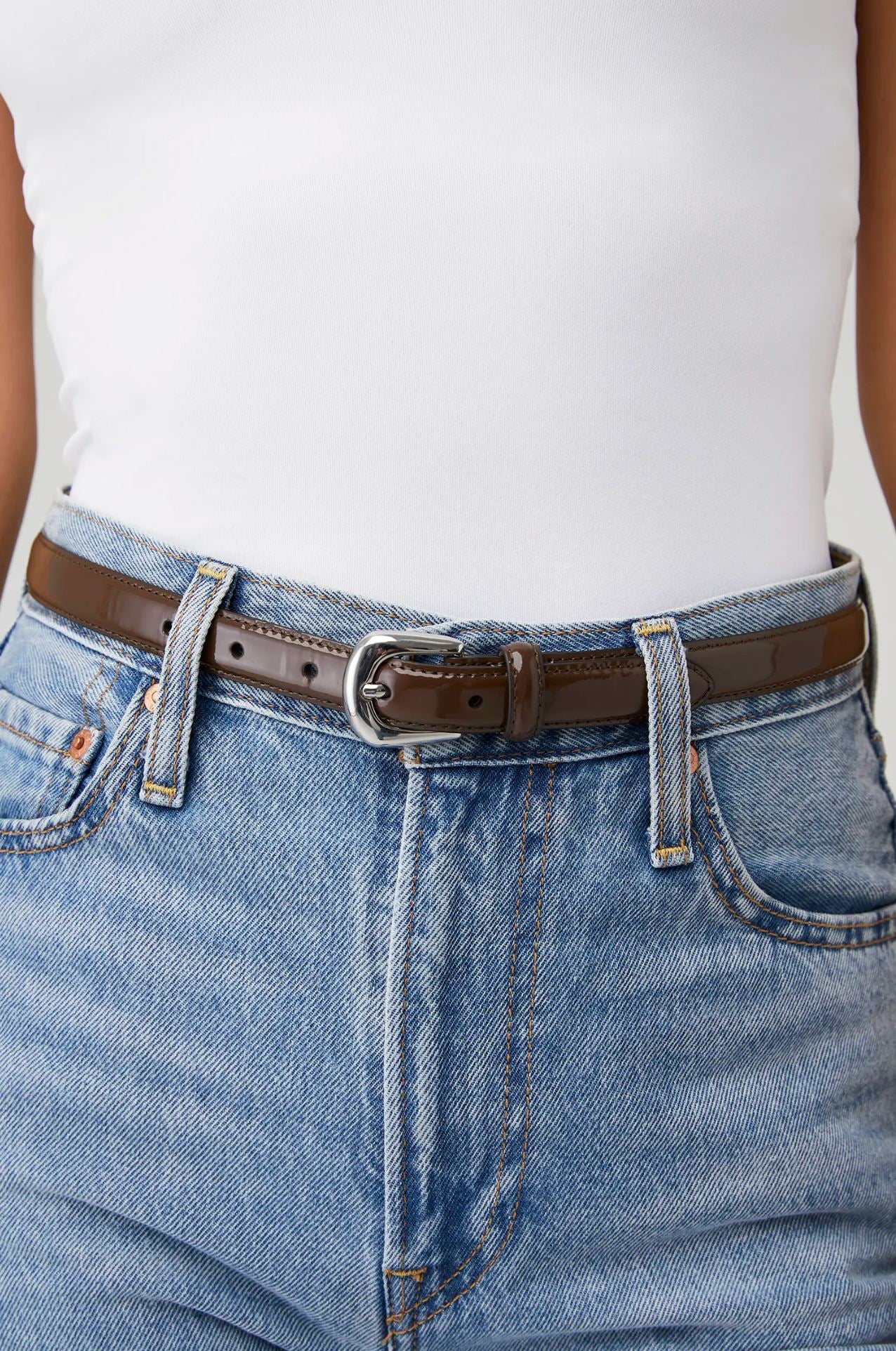 Kennedy Mini Patent Belt-Accessories-Uniquities