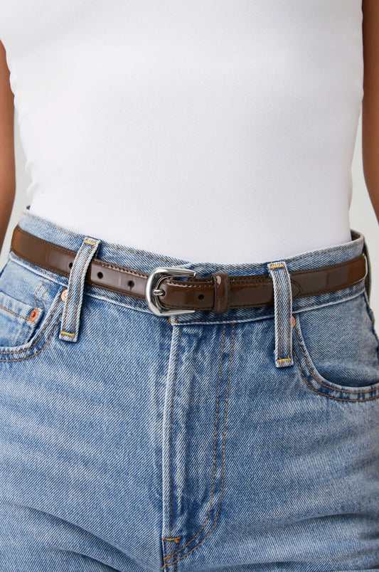 Kennedy Mini Patent Belt-Accessories-Uniquities