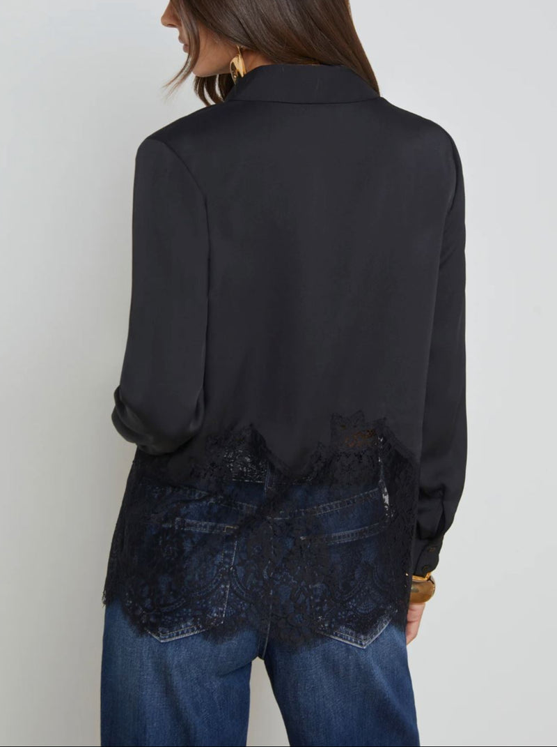 Adalee Lace Inset Blouse-Tops/Blouses-Uniquities