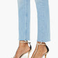 The Pixie Dazzler Ankle Fray Jeans-Denim-Uniquities