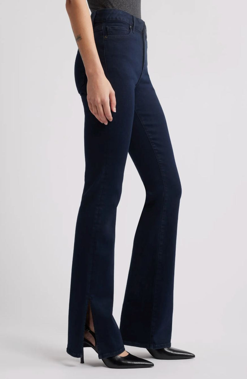 Le Mini Boot Outseam Slit Jeans-Denim-Uniquities