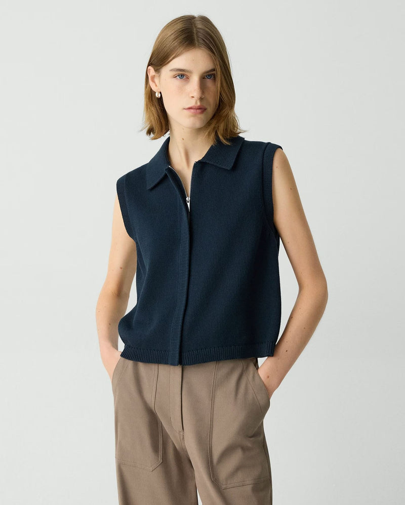 Zip Up Vest-Sweaters-Uniquities