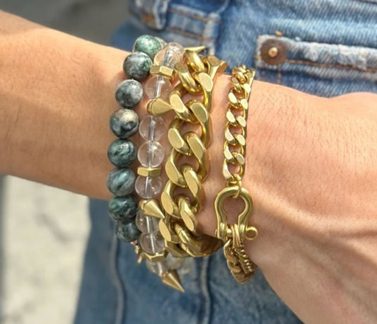 Classic Shackle Duo Bracelet-Jewelry-Uniquities