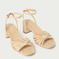 Riya Braided Mid Heel Sandal-Shoes-Uniquities