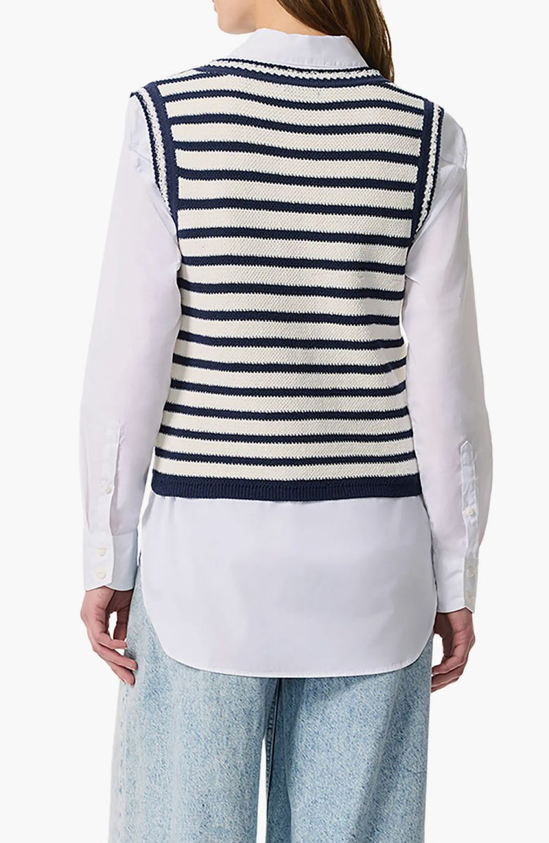 Meghan Stripe Vest-Sweaters-Uniquities