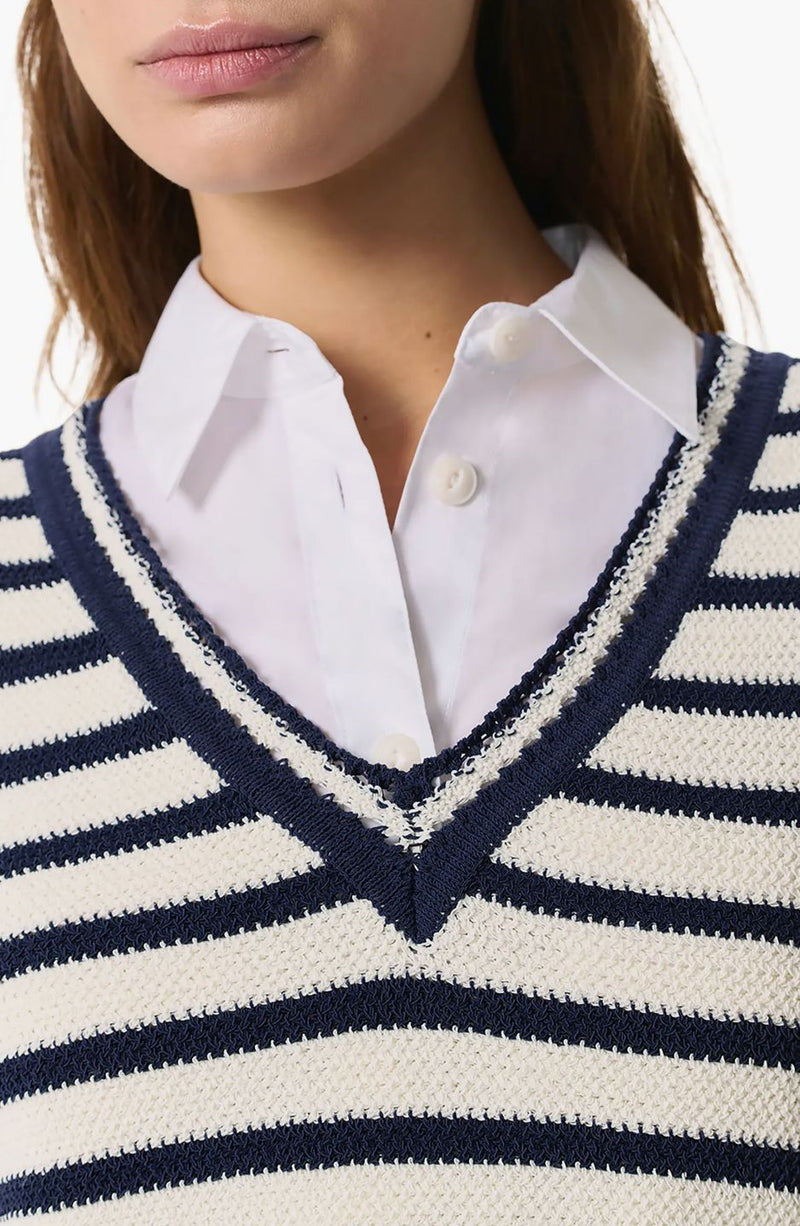 Meghan Stripe Vest-Sweaters-Uniquities
