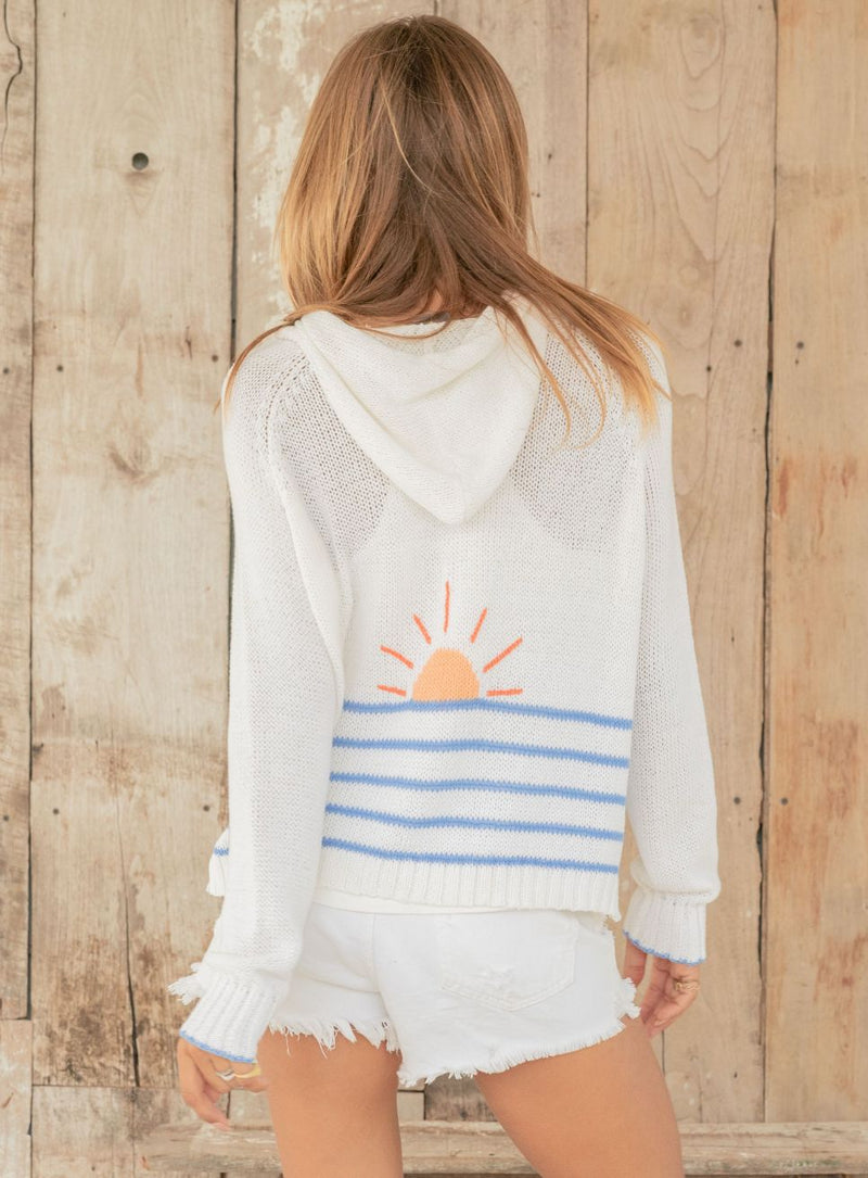 Sunrise Zip Hoodie-Sweaters-Uniquities